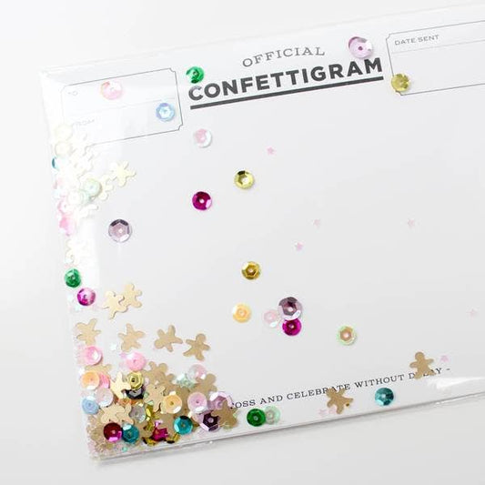 Gingerbread Man Confettigram Card