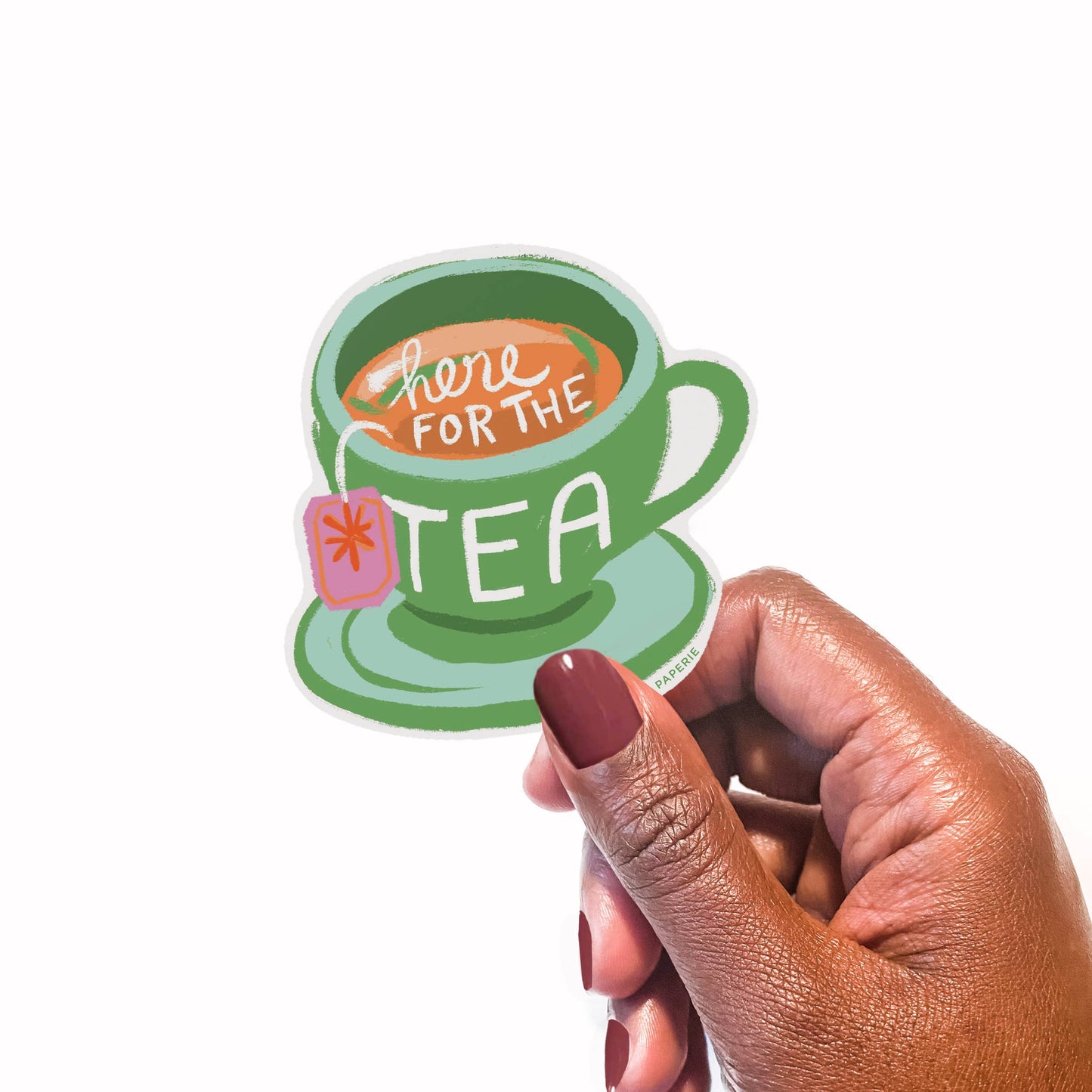 Here for the Tea Sticker