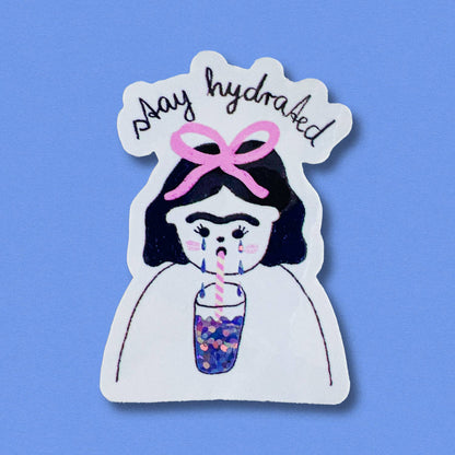 Glitter stickers stay hydrated