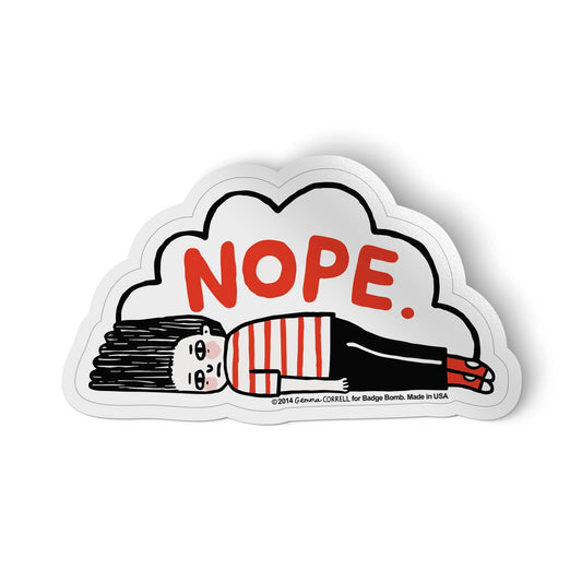 Nope Girl Sticker