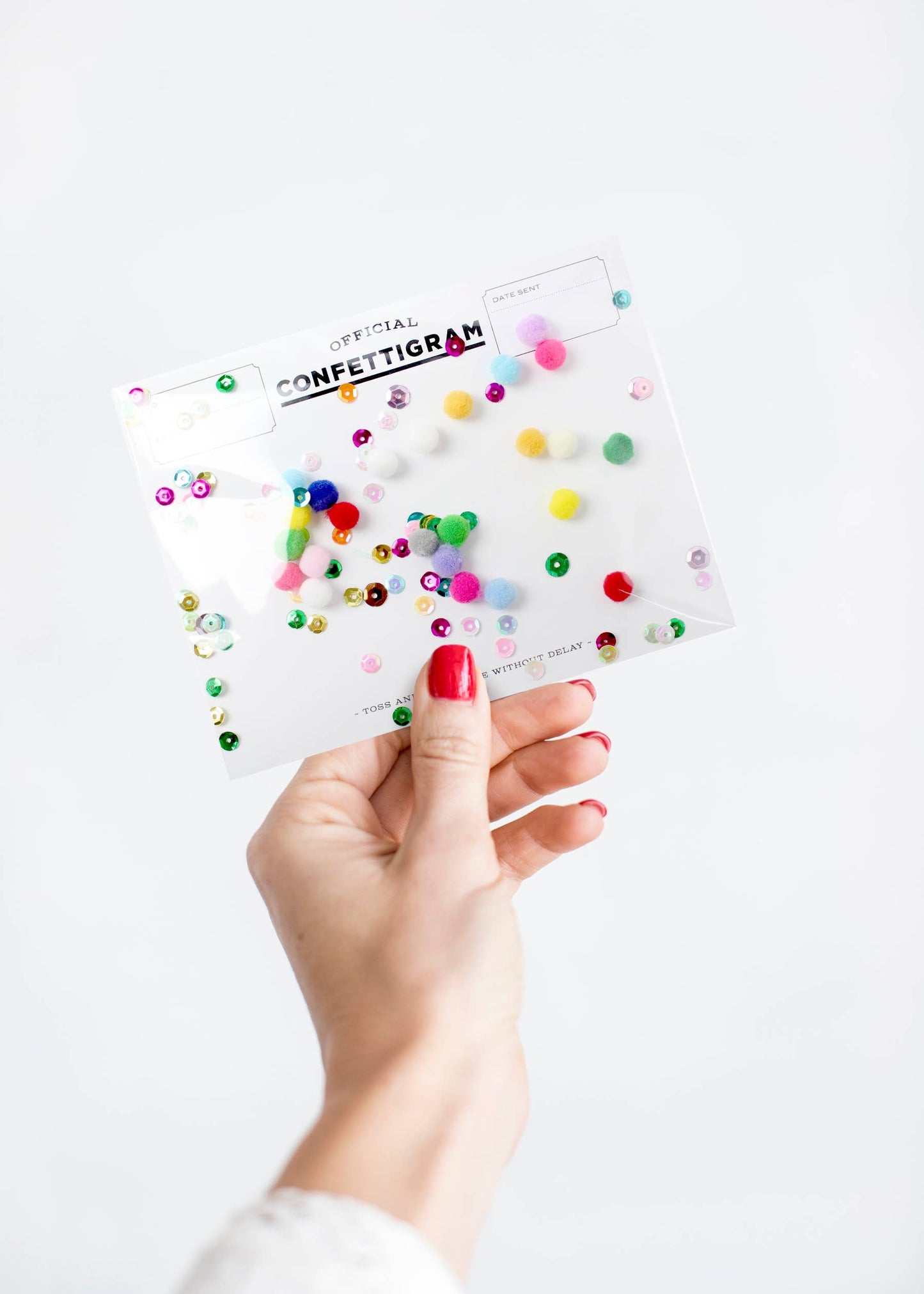 Pom Poms Confettigram Card