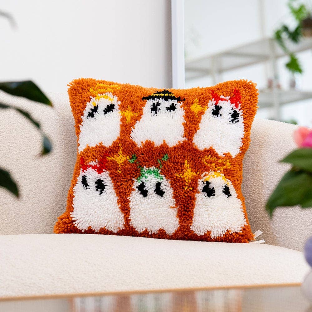 Ghost Party Latch Hooking Cushion Kit
