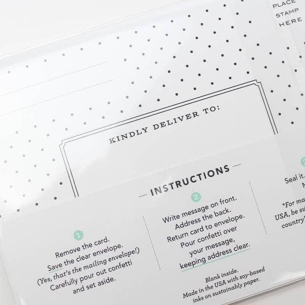 Pom Poms Confettigram Card