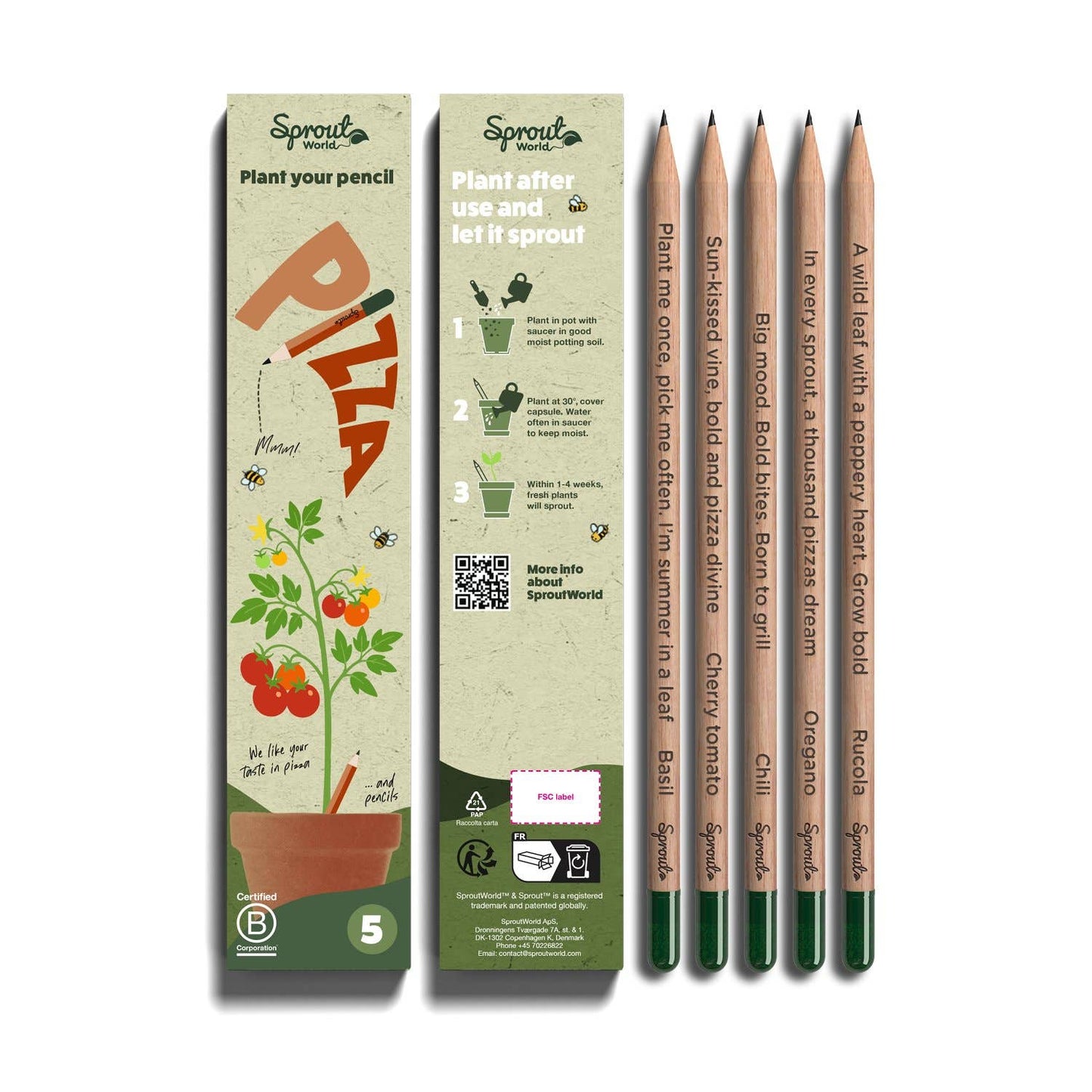 Pizza Herbs Plantable Pencils