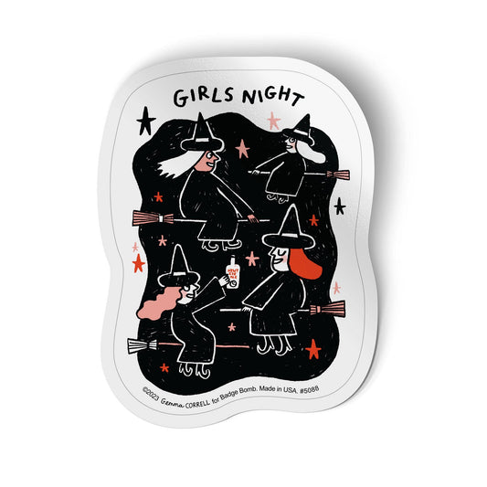 Girls Night Witch Party Sticker