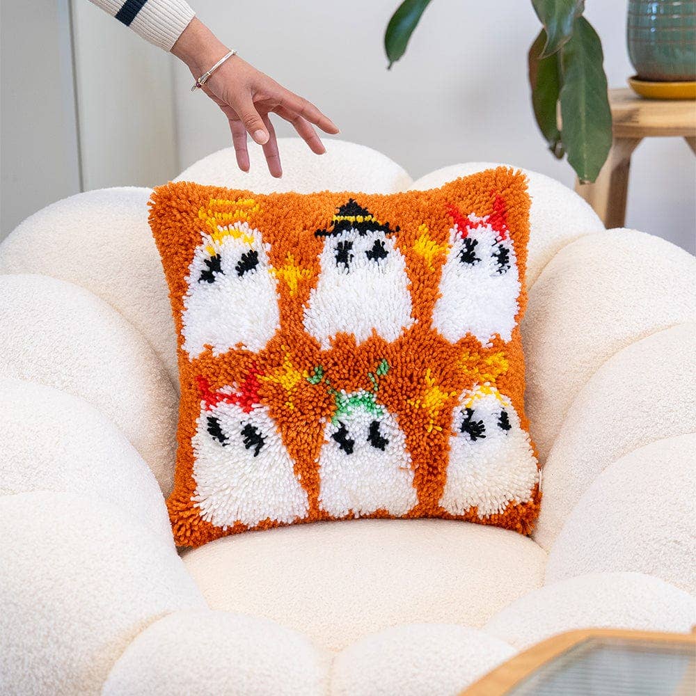Ghost Party Latch Hooking Cushion Kit