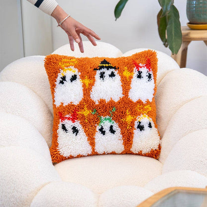 Ghost Party Latch Hooking Cushion Kit