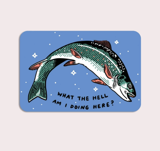 What the Hell Am I Doing Here Vinyl Sticker