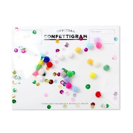 Pom Poms Confettigram Card