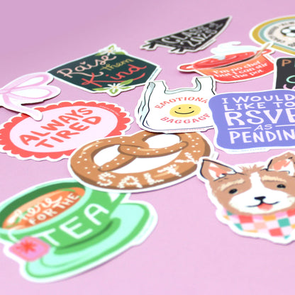 Here for the Tea Sticker