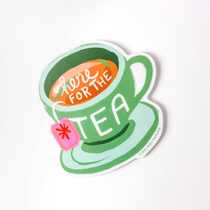 Here for the Tea Sticker