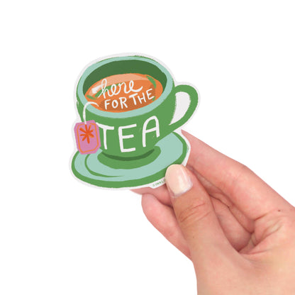Here for the Tea Sticker
