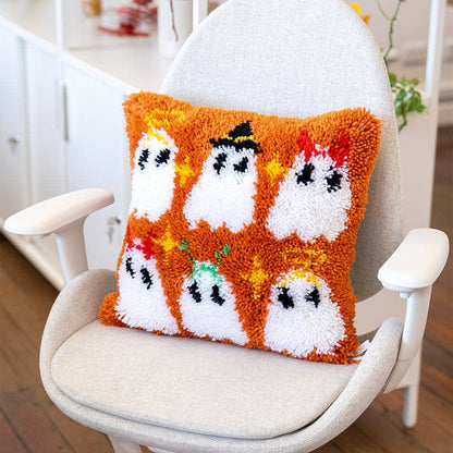 Ghost Party Latch Hooking Cushion Kit