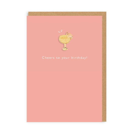 Cocktail Enamel Pin Card