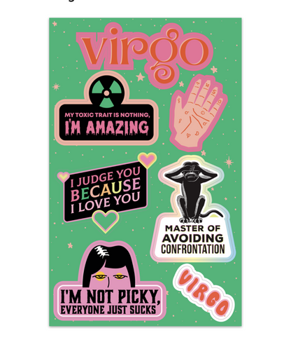 Astrologisches Aufkleberblatt