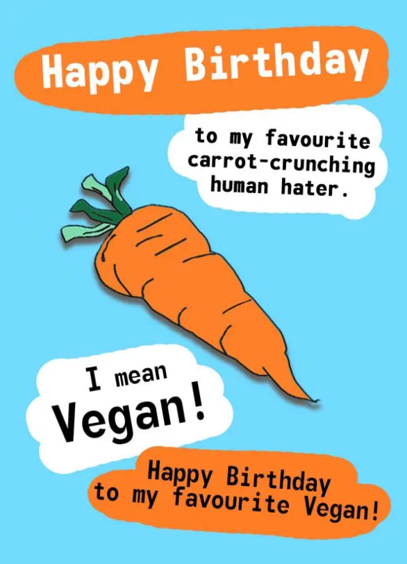 Vegan Birthday Card