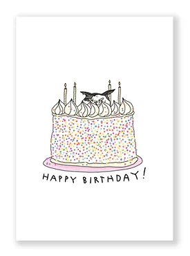 Cat Stealing Cake Card