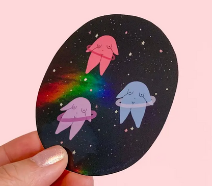 Space Holographic Vinyl Sticker
