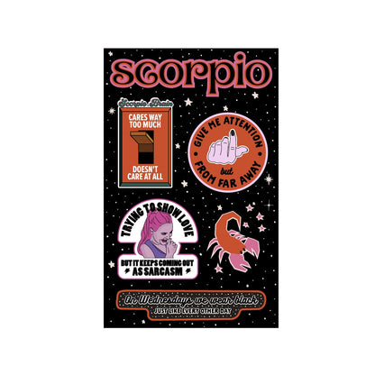 Astrologisches Aufkleberblatt